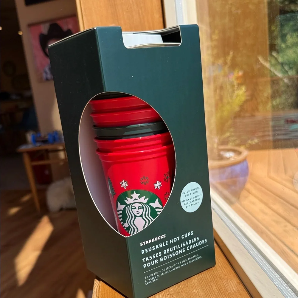 Starbucks Red and Green Reusable Holiday Hot Cups